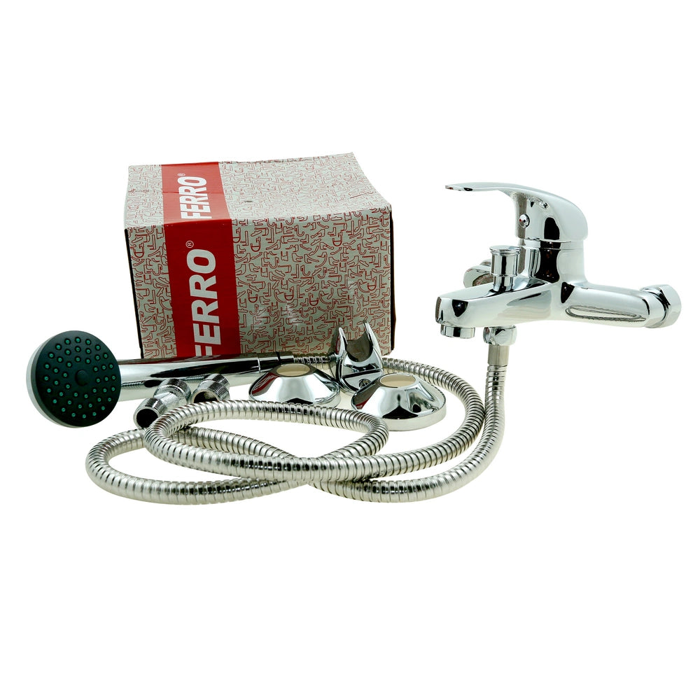 Baterie cada Ferro Elba BEL11 + set de dus, cartus ceramic 40 mm, cromat