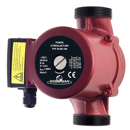 Pompa circulatie Ferro Weberman 0401W, 32/80/180, 3 trepte, IP44, 0,1 - 10,5 mc/h