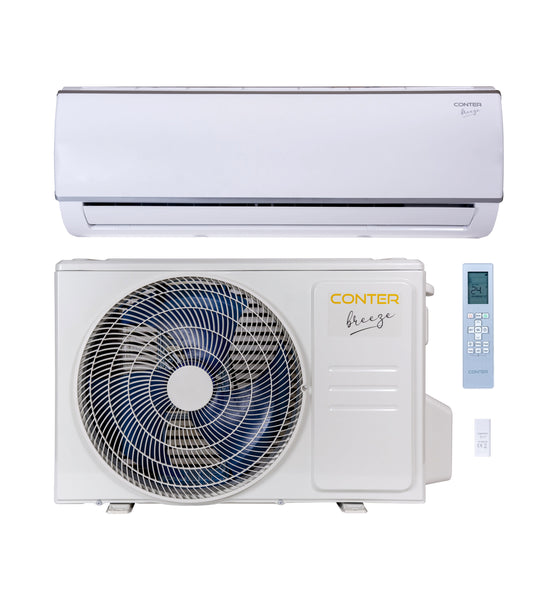 Aparat aer conditionat Conter Breeze, 12000 BTU, Wi-Fi Control, inverter, Clasa A++, functii Self cleaning, Follow me, Sleep mode, alb