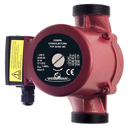Pompa circulatie Ferro Weberman 0302W, 32/60/180, 3 trepte, IP44, 0.1 - 4.5 mc/h, G 1 1/2”