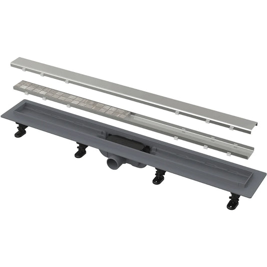 Rigola de dus Alca APZ19-650, gratar cu 2 fete, inox/plastic, 65 cm