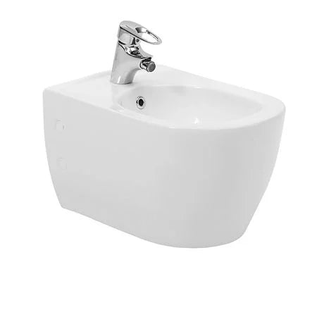 Bideu suspendat CeraStyle City 15700, portelan, evacuare laterala, 376 x 522 mm, alb